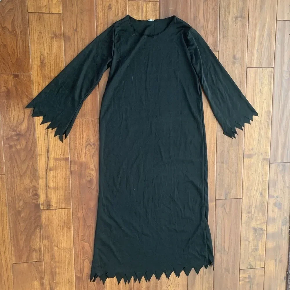 Lil’ Witch Halloween Costume Black Gothic Dress Up Child Girls Hat Dress